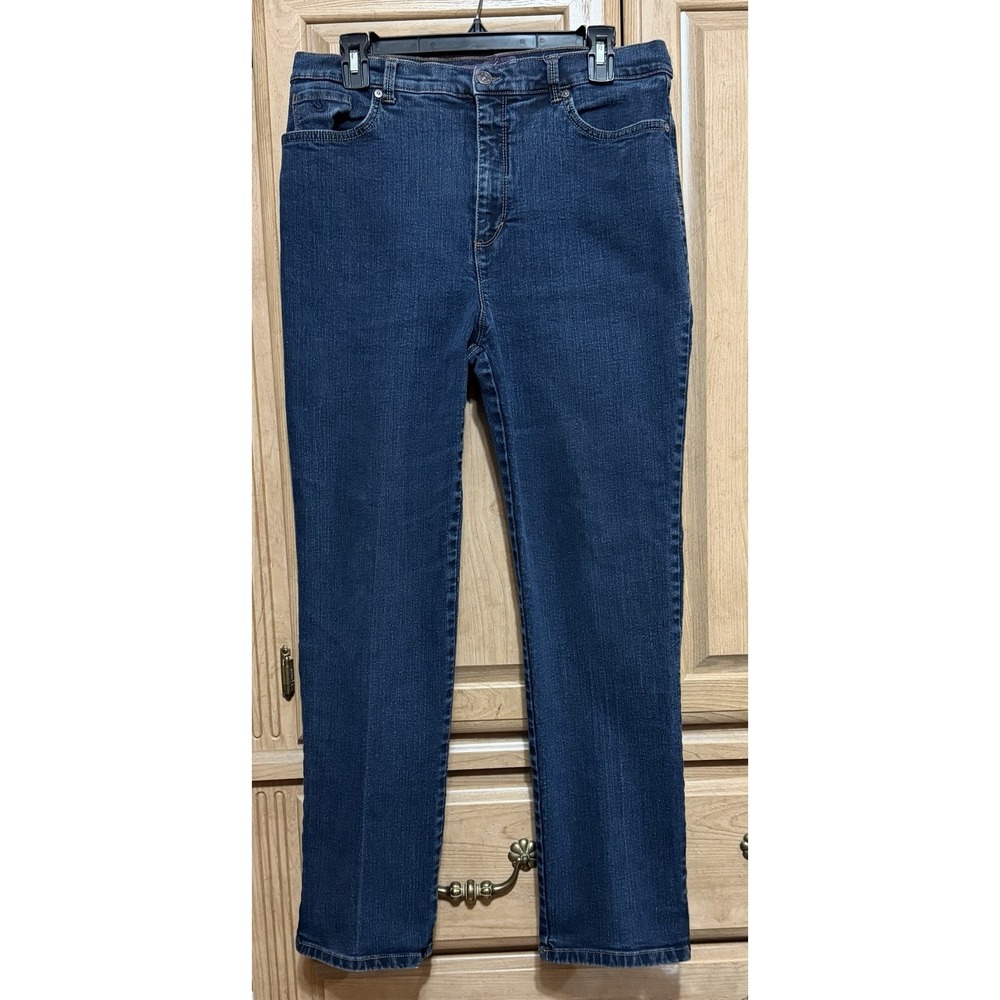 Gloria Vanderbilt Womens Jeans Sz 10 Dark Wash‎ Amanda Straight Leg Stretch